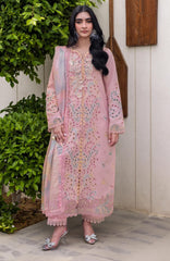 Carnation Luxury Festive Edit By Rangrasiya Unstitched Lawn Embroidered 3 Piece -RRCRE25L03- Irha - Summer Collection