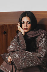 Karandi AW Edit 1 by Jugnu Lahore Unstitched Embroidered Karandi 3 Piece Suit - JUGKRDW-Jabah - Winter Collection