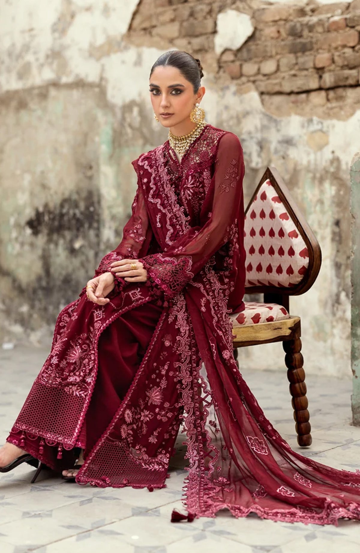CHIFFON'25 By Qalamkar Unstitched Embroidered Suit 3 Piece -QLMCH25F06- Jayne- Festive Collection