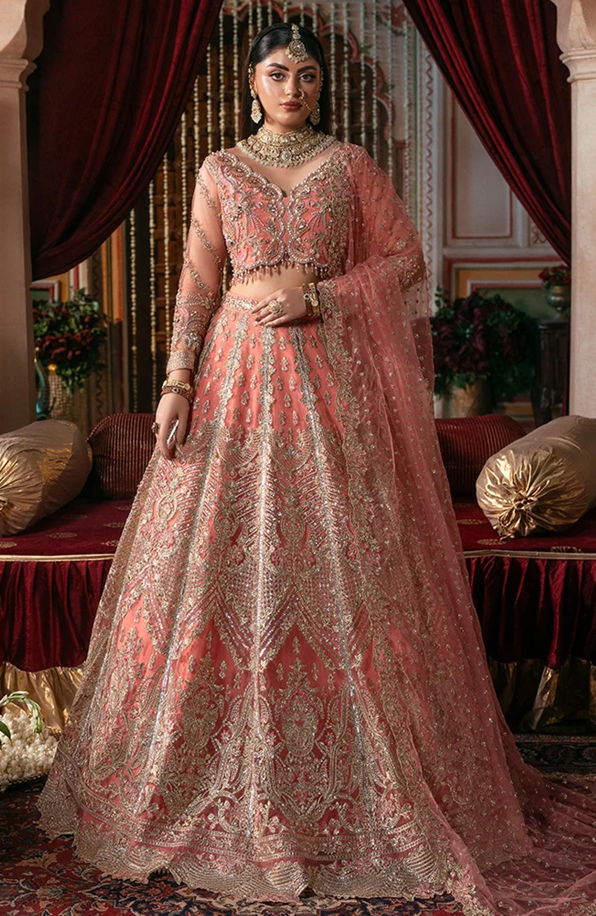 Noor- E- Naaz By Imrozia Unstitched Embroidered 3 Piece - IMRNZ25F50- Kushbu- Wedding Collection