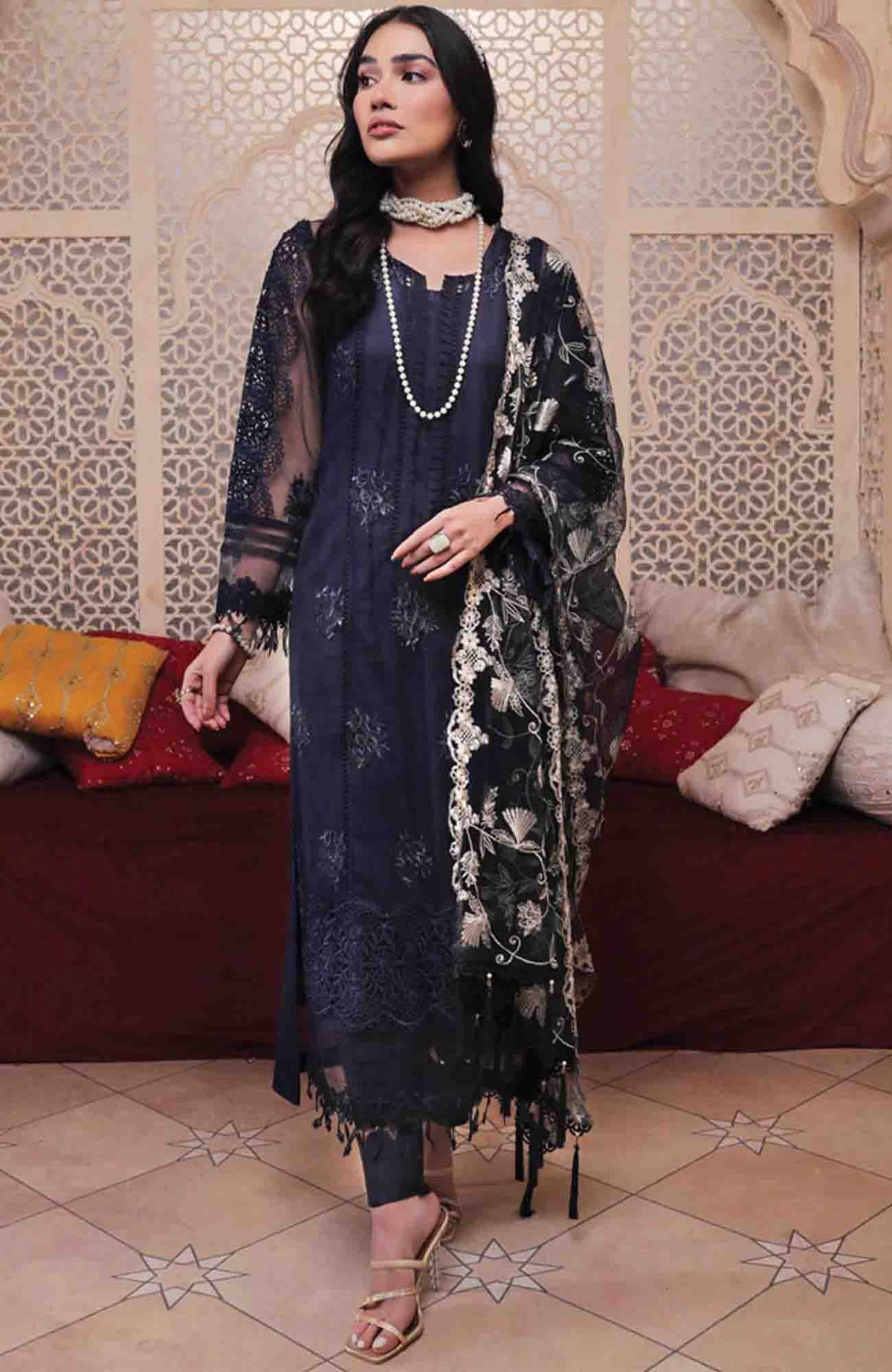 Luxury Lawn by lakhany Unstitched Lawn Embroidered 3 Piece Suit -LSM22L22- Summer Collection