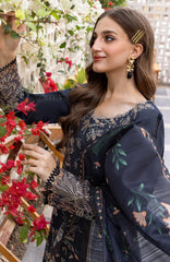Carnation Luxury Festive Edit By Rangrasiya Unstitched Lawn Embroidered 3 Piece -RRCRE25L12- Liaro - Summer Collection