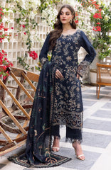 Carnation Luxury Festive Edit By Rangrasiya Unstitched Lawn Embroidered 3 Piece -RRCRE25L12- Liaro - Summer Collection