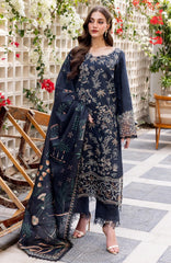 Carnation Luxury Festive Edit By Rangrasiya Unstitched Lawn Embroidered 3 Piece -RRCRE25L12- Liaro - Summer Collection