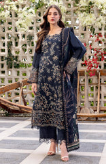 Carnation Luxury Festive Edit By Rangrasiya Unstitched Lawn Embroidered 3 Piece -RRCRE25L12- Liaro - Summer Collection