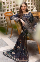 Carnation Luxury Festive Edit By Rangrasiya Unstitched Lawn Embroidered 3 Piece -RRCRE25L12- Liaro - Summer Collection