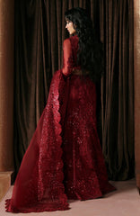 La Fuschia By Afrozeh Unstitched Embroidred Organza 3 Piece Suit  - AFRLAF - Lover - Formal Collection