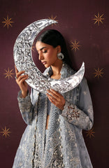 La Fuschia By Afrozeh Unstitched Embroidred Organza 3 Piece Suit  - AFRLAF - Magician  - Formal Collection