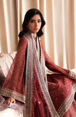 Siraya by Zarif Unstitched Embroidered Chiffon 3 Piece Suit - ZRFSRYF-04-MAHEEN- Wedding Collection