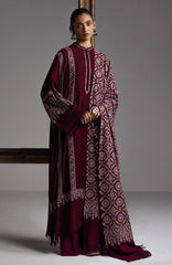 Saraab by Zara Shahjahan Unstitched Embroidered Marina 3 Piece Suit ZSJSRBW- MEHRAB - Winter Collection