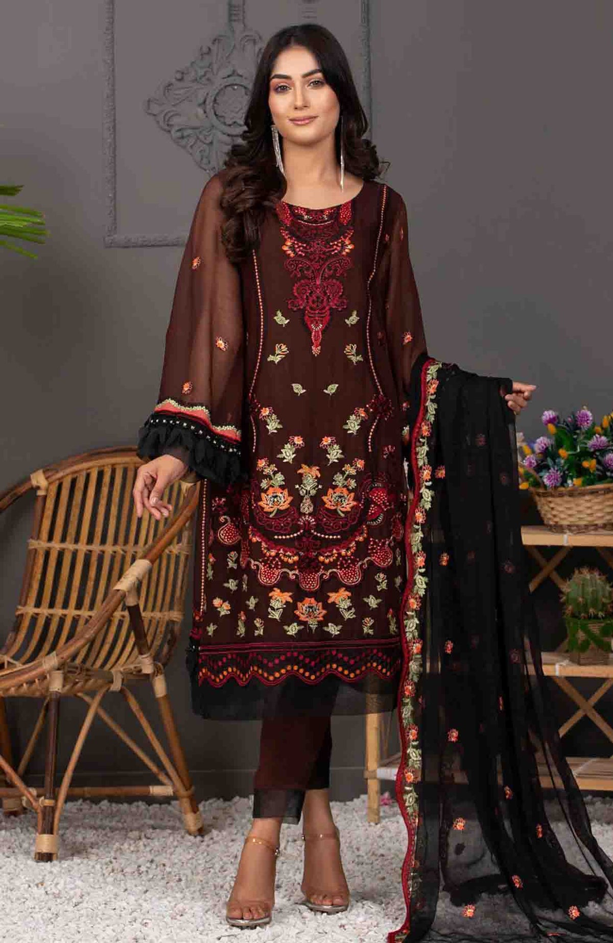 Meraki By Z.S Textiles Unstitched Embroidered 3 Piece -ZSMRK21V3-  Formal Collection