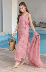 Carnation Luxury Festive Edit By Rangrasiya Unstitched Lawn Embroidered 3 Piece -RRCRE25L10- Mila - Summer Collection