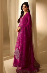 Luxè By Azure Embroidered Chiffon 3 Piece Unstitched Suit-AZRLUX25L-MULBERRY  MUSE- Summer Collection
