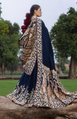 The Doll House By Hussain Rehar Unstitched Korean Silk Embroidered  3 Piece Suit -HRDLHF01-Neelam-  Festive Collection
