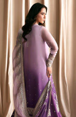 Siraya by Zarif Unstitched Embroidered Chiffon 3 Piece Suit - ZRFSRYF-02-NIGAH- Wedding Collection