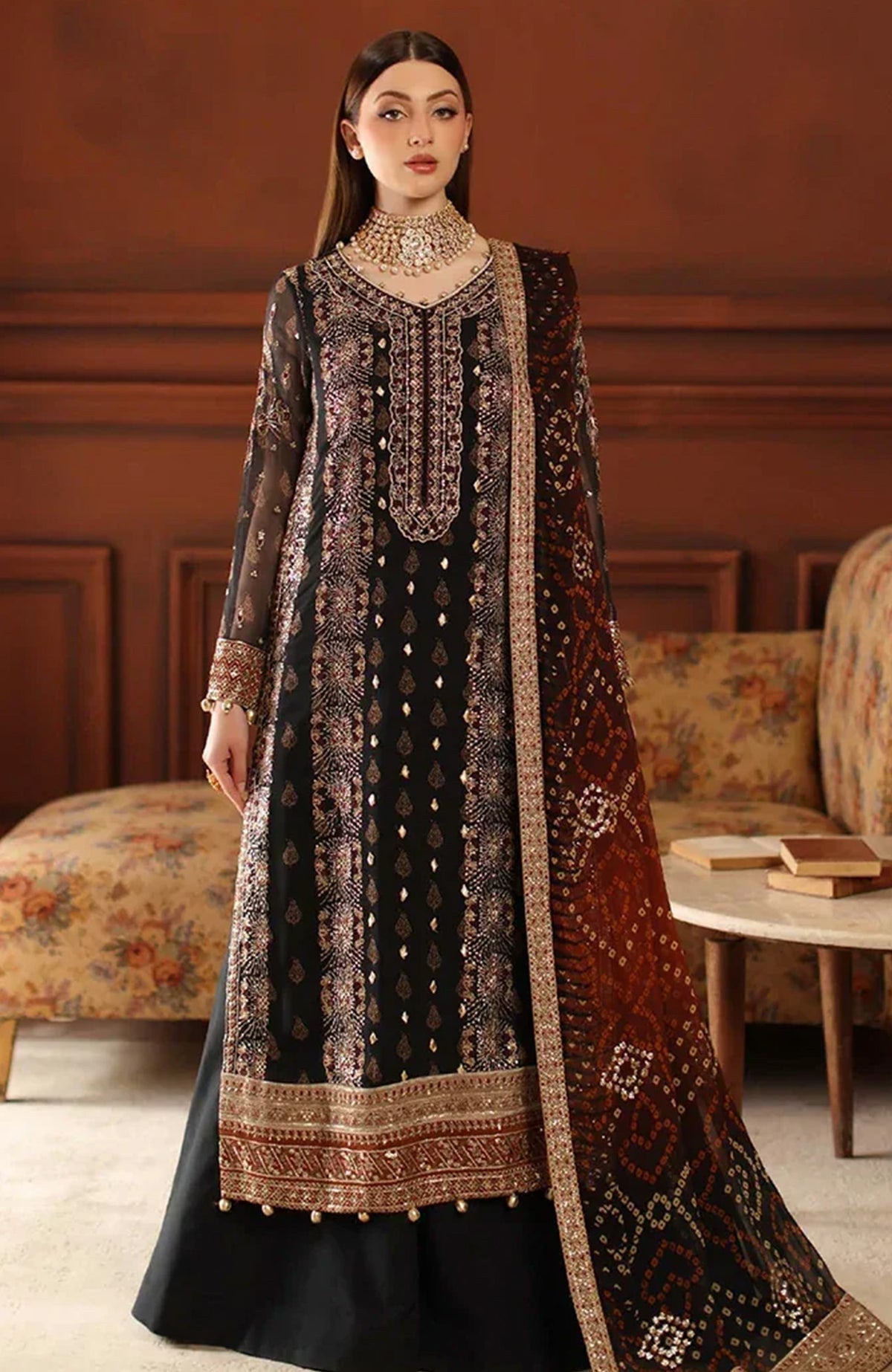 ALFAAZ By NUREH Unstitched Embroidered Suit 3 Piece -NRALF225F-93- Formal Collection