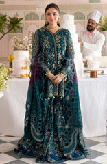 Jhoomro By Nureh Unstitched  Embroidered Organza 3 Piece - NRJHMF94 -   Formal Collection