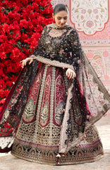 Jhoomro By Nureh Unstitched  Embroidered Organza 3 Piece - NRJHMF95 -   Formal Collection