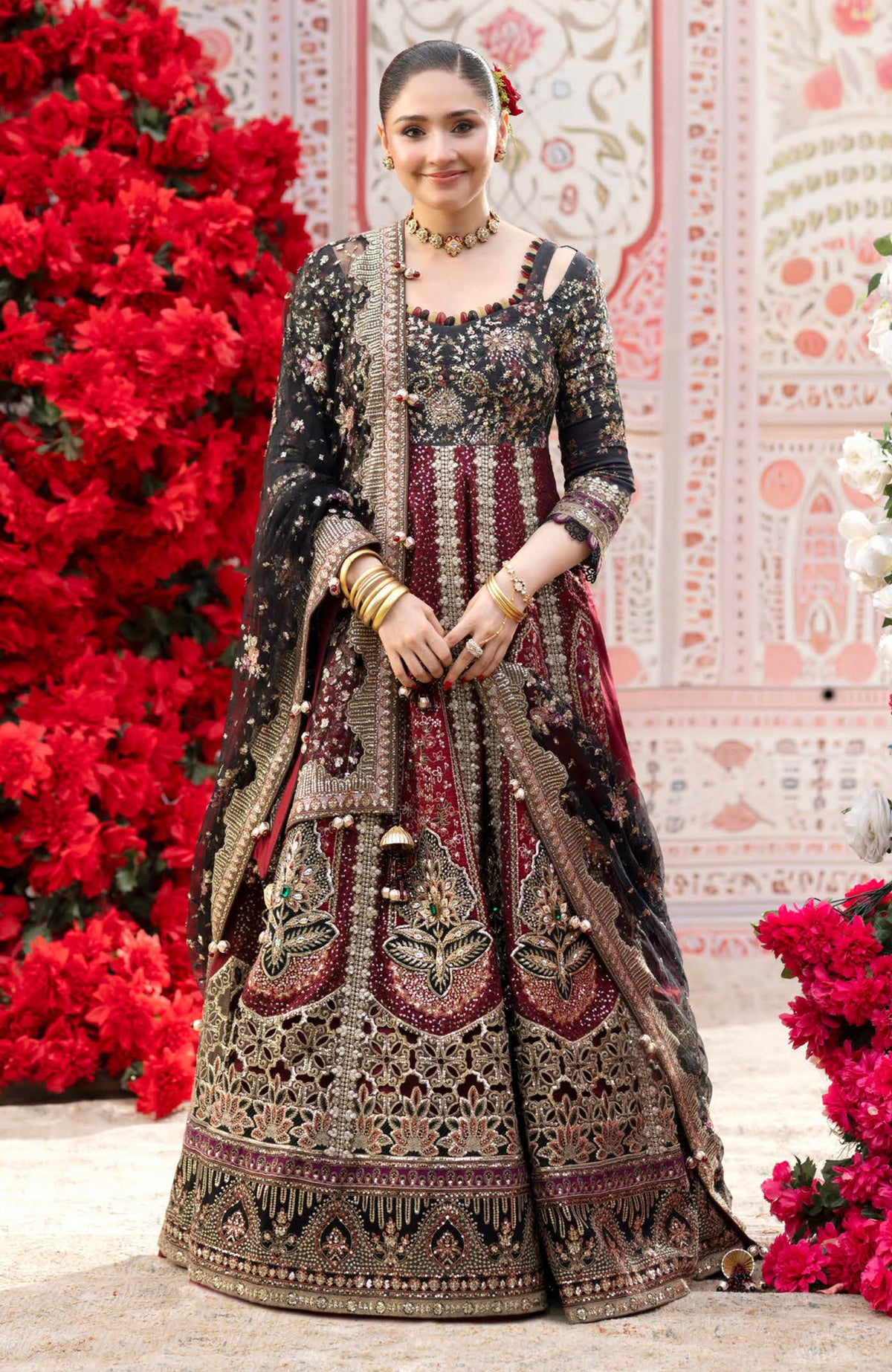 Jhoomro By Nureh Unstitched  Embroidered Organza 3 Piece - NRJHMF95 -   Formal Collection