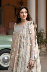 Jhoomro By Nureh Unstitched  Embroidered Organza 3 Piece - NRJHMF96 -   Formal Collection