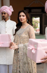 Jhoomro By Nureh Unstitched  Embroidered Organza 3 Piece - NRJHMF96 -   Formal Collection