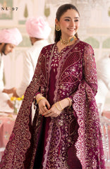 Jhoomro By Nureh Unstitched  Embroidered Organza 3 Piece - NRJHMF97 -   Formal Collection
