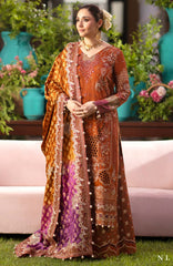 Jhoomro By Nureh Unstitched  Embroidered Organza 3 Piece - NRJHMF98 -   Formal Collection