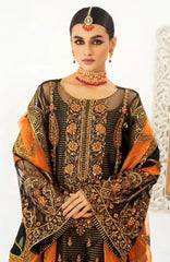 Raj Kumari By Mashq Unstitched Embroidered 3 Piece Suit - MSRKM23F60- Formal Collection