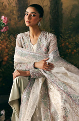 La Fuschia By Afrozeh Unstitched Embroidred Organza 3 Piece Suit  - AFRLAF - Queen - Formal Collection