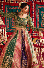 Jhil Mill By Maria Osama Khan Unstitched Hand Embroidered 3 Piece - MOKJM25F-Rangrez- Wedding Collection