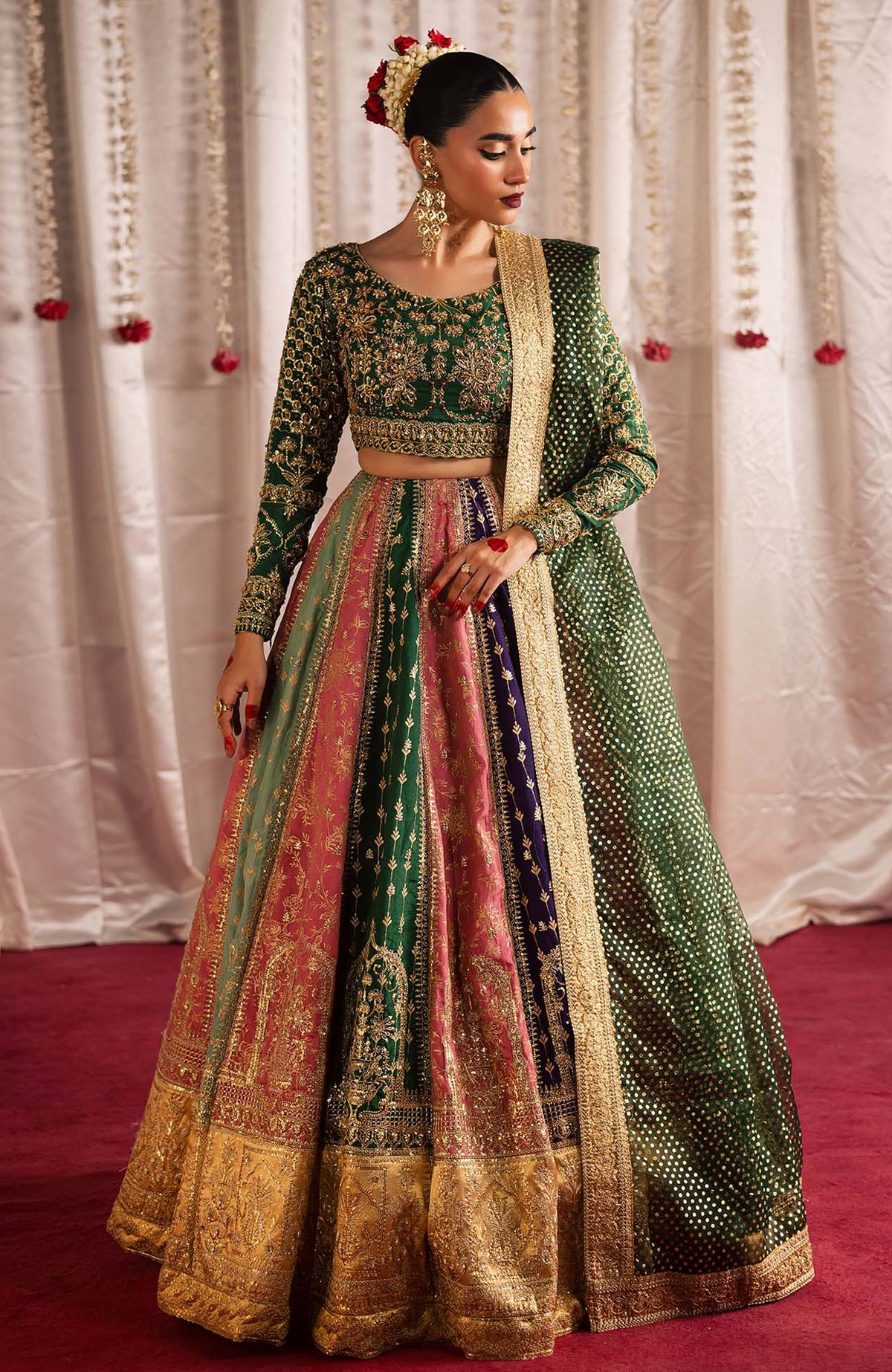 Jhil Mill By Maria Osama Khan Unstitched Hand Embroidered 3 Piece - MOKJM25F-Rangrez- Wedding Collection