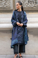 Meet Me in Istanbul By Rangrasiya Unstitched Embroidered Khaddar 3 Piece Suit - RRMIKHDW-RAVEN- Winter Collection