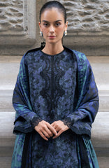 Meet Me in Istanbul By Rangrasiya Unstitched Embroidered Khaddar 3 Piece Suit - RRMIKHDW-RAVEN- Winter Collection