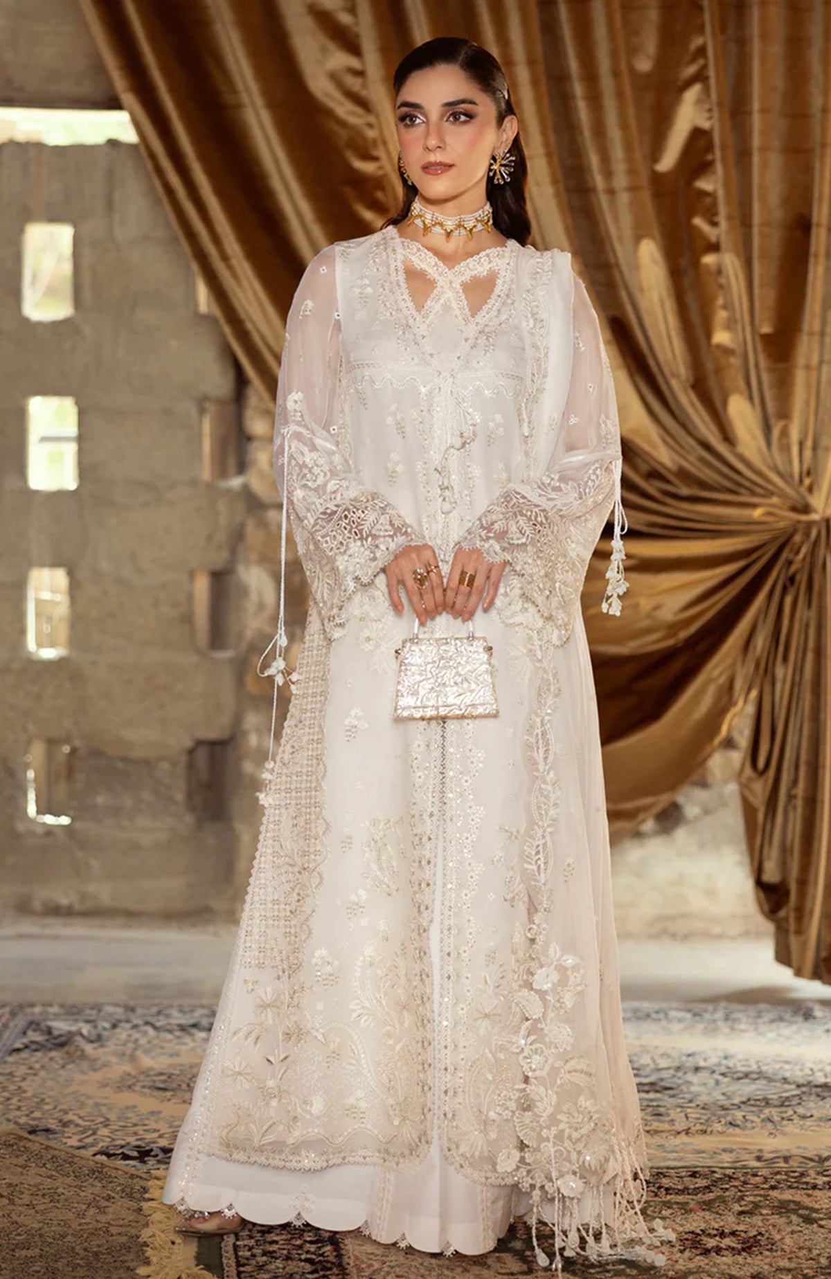 CHIFFON'25 By Qalamkar Unstitched Embroidered Suit 3 Piece -QLMCH25F03- Rosie- Festive Collection