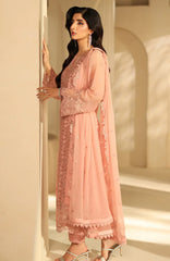 Luxè By Azure Embroidered Chiffon 3 Piece Unstitched Suit-AZRLUX25L-ROSELLE- Summer Collection