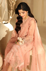 Luxè By Azure Embroidered Chiffon 3 Piece Unstitched Suit-AZRLUX25L-ROSELLE- Summer Collection