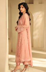 Luxè By Azure Embroidered Chiffon 3 Piece Unstitched Suit-AZRLUX25L-ROSELLE- Summer Collection