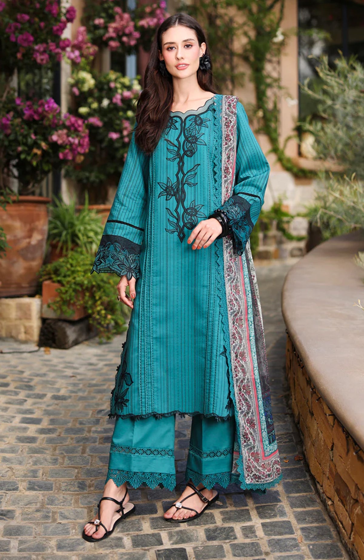 Lifestyle By Rang Rasiya Unstitched Lawn Printed 3 Piece Suit  - RRLSPL -Rose Mary- Summer Collection