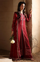 Luxè By Azure Embroidered Chiffon 3 Piece Unstitched Suit-AZRLUX25L-RUBRUM- Summer Collection
