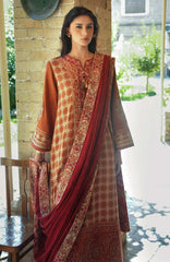 Broadway  Echoes of Registan By Mushq  Unstitched Embroidered Jacquard 3 Piece Suit -MSQBDWY- RUMI SUNSET- Winter Collection