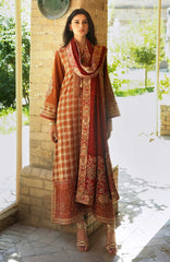 Broadway  Echoes of Registan By Mushq  Unstitched Embroidered Jacquard 3 Piece Suit -MSQBDWY- RUMI SUNSET- Winter Collection