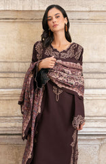 Meet Me in Istanbul By Rangrasiya Unstitched Embroidered Khaddar 3 Piece Suit - RRMIKHDW-SABLE- Winter Collection