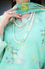 Lifestyle By Rang Rasiya Unstitched Lawn Printed 3 Piece Suit  - RRLSPL -Sage - Summer Collection