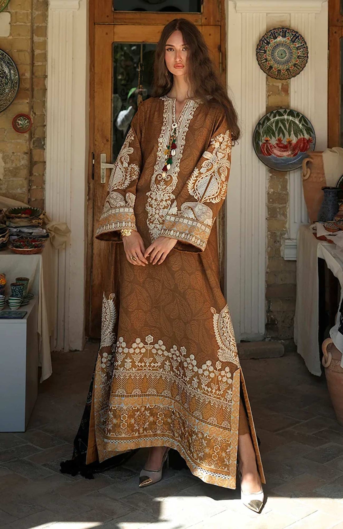 Broadway  Echoes of Registan By Mushq  Unstitched Embroidered Jacquard 3 Piece Suit -MSQBDWY- SAMARKAND JEWEL- Winter Collection