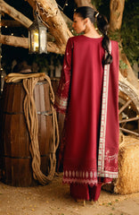 Serenity By Florent Unstitched Embroidered Woolen Shawl 3 Piece- FLRSRN25W5B- Winter Collection