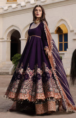 The Doll House By Hussain Rehar Unstitched Korean Silk Embroidered  3 Piece Suit -HRDLHF13-Shabnam-  Festive Collection