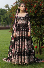 The Doll House By Hussain Rehar Unstitched Korean Silk Embroidered  3 Piece Suit -HRDLHF05-Shahnoor-  Festive Collection
