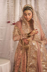 Jhil Mill By Maria Osama Khan Unstitched Hand Embroidered 3 Piece - MOKJM25F-Shehnai- Wedding Collection