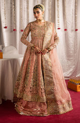 Jhil Mill By Maria Osama Khan Unstitched Hand Embroidered 3 Piece - MOKJM25F-Shehnai- Wedding Collection