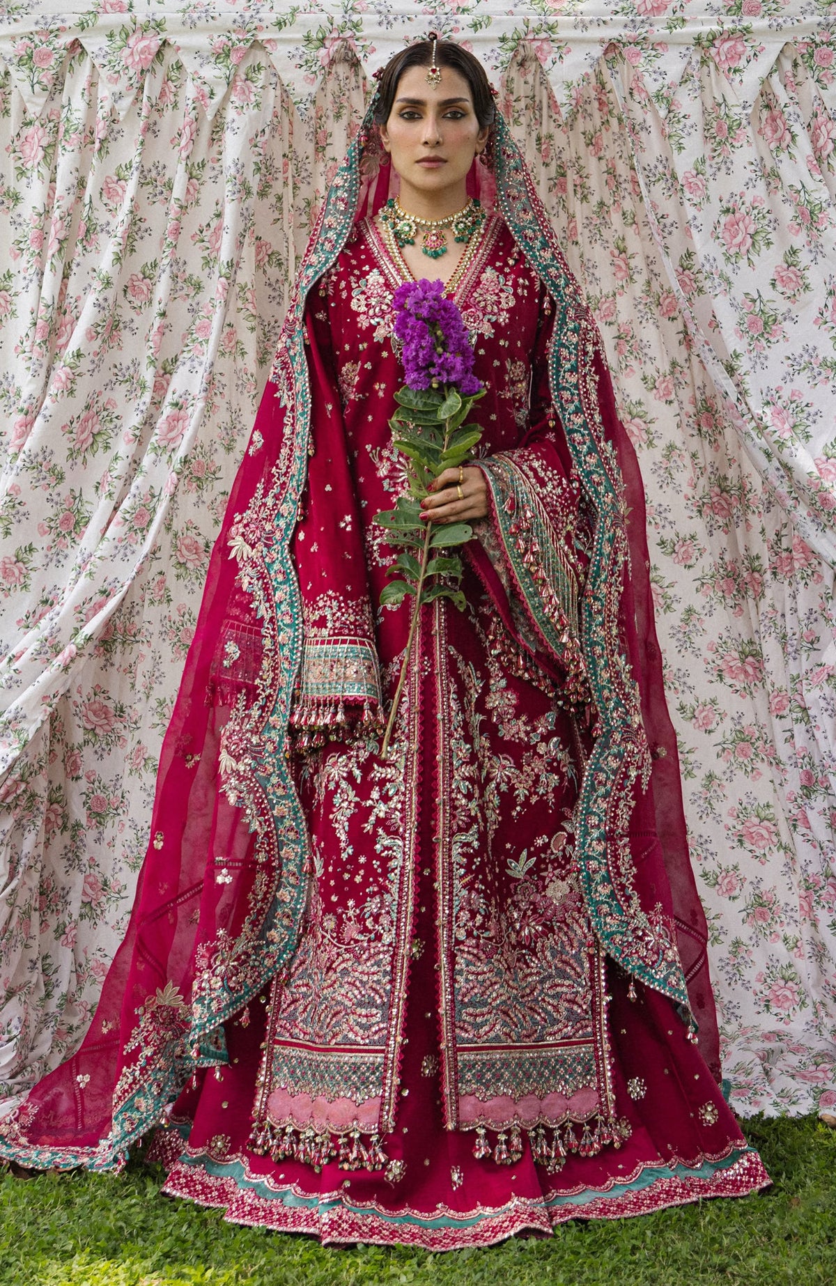 The Doll House By Hussain Rehar Unstitched Korean Silk Embroidered  3 Piece Suit -HRDLHF06-Sher Bano-  Festive Collection